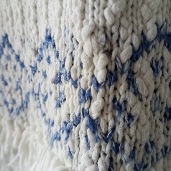 Joie Fringe Trim Boucle Crewneck Cotton Sweater sz S - Picture 6 of 9